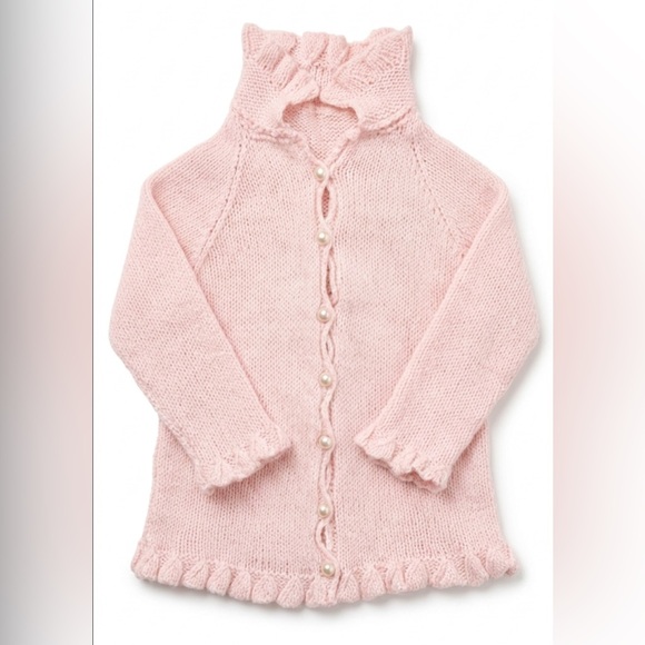 Vintage Other - VTG 60s Handmade Crochet Baby Cardigan